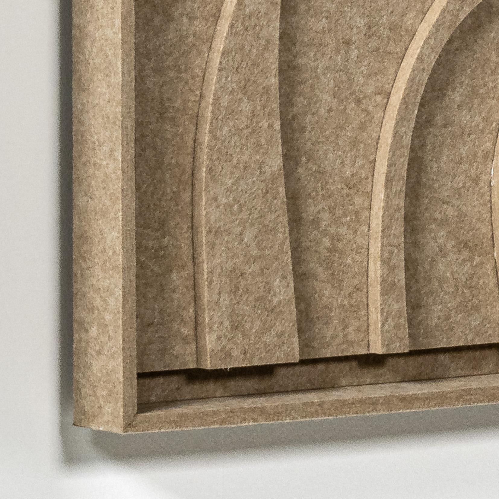 Akoestisch wandpaneel Oasis Pale Sand - geluidsabsorberend 3D vilt wandpaneel, set van 2 detail preview