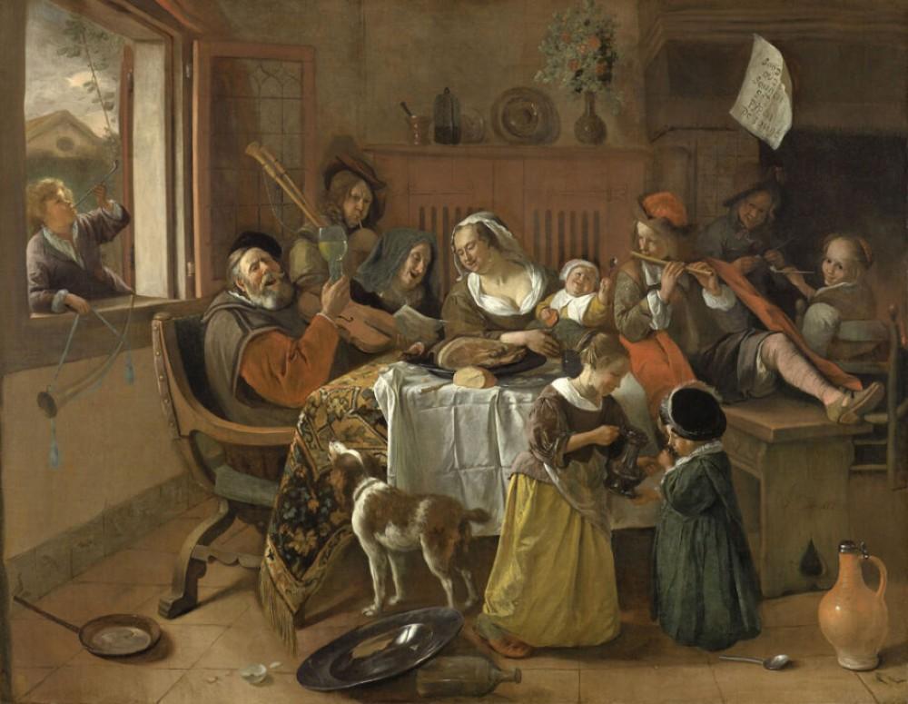 Het vrolijke huisgezin - artwork in frame preview