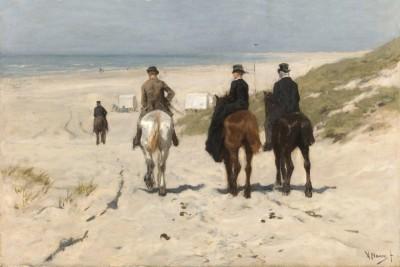 Ochtendrit langs het strand - artwork in frame preview