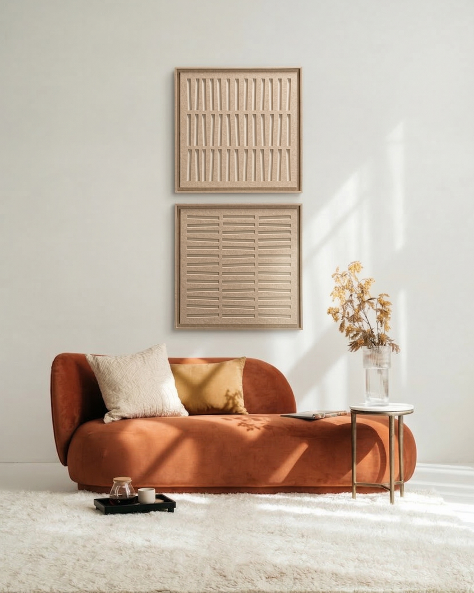 Harmoni Pale Sand 3D viltkunst paneel