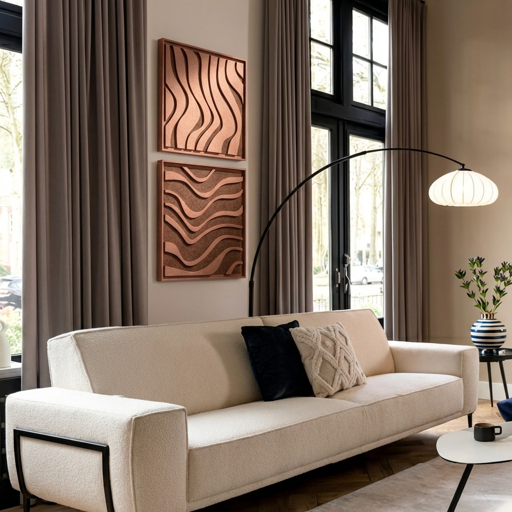 Oasis Terra Bloom 3D viltkunst paneel