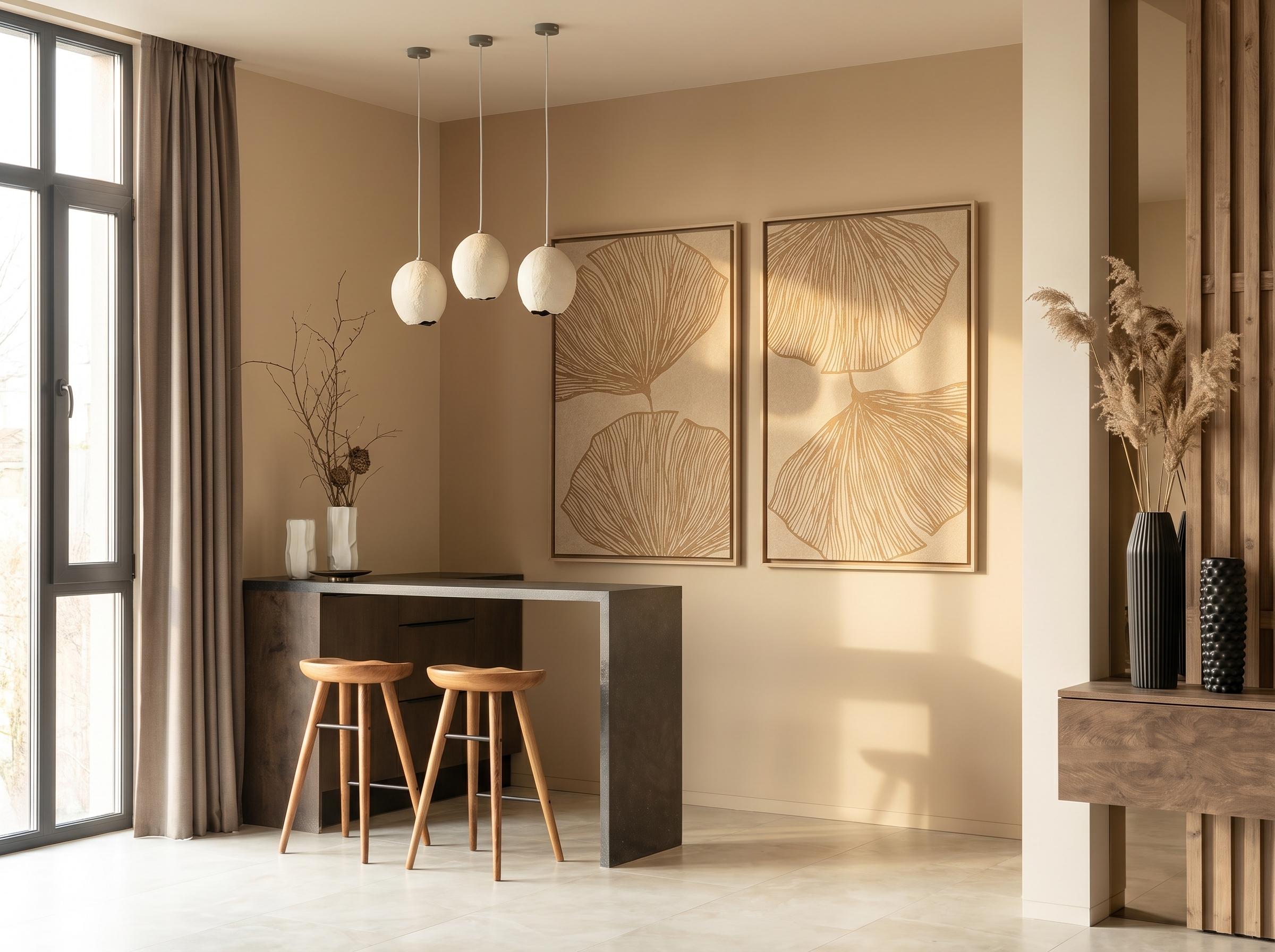 Verdure Pale Sand 3D viltkunst paneel