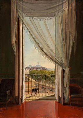 A view of Naples trough a window