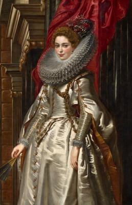 Portret van marchesa brigida spinola-doria in buitenlucht - artwork in frame preview