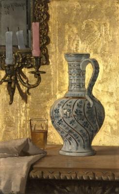 Pitcher and a Glass on a Table - artwork in frame preview