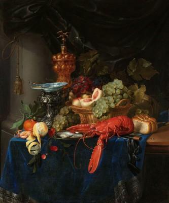 Stilleven met een gouden bokaal - artwork in frame preview