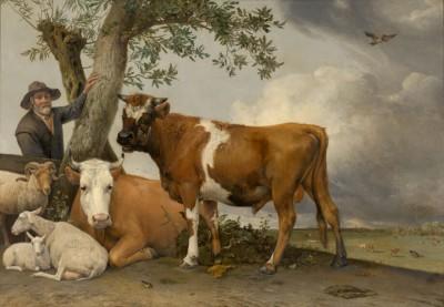De stier in het open veld - artwork in frame preview