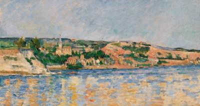 Village au bord de l'eau - artwork in frame preview