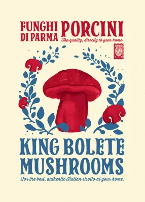 Porcini kitchen print