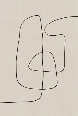 Curved line dance in minimalistische stijl