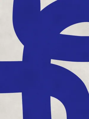 Undulerende lijnen in elektrisch blauw