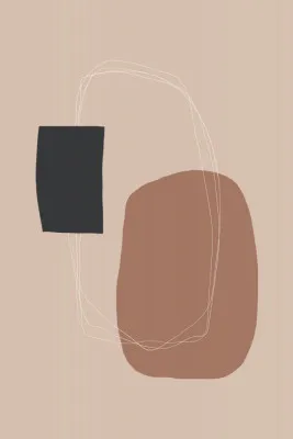 Minimalistische geometrie in zachte tinten