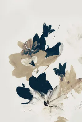 Verticale minimalistische illustratie van een zomerse landelijke markt met bloemen en planten op lichte achtergrond