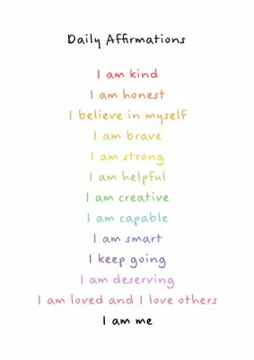 Children's affirmations emotions print 3