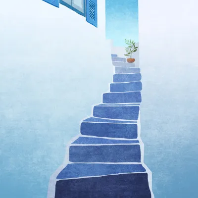 Blue Stairway Journey