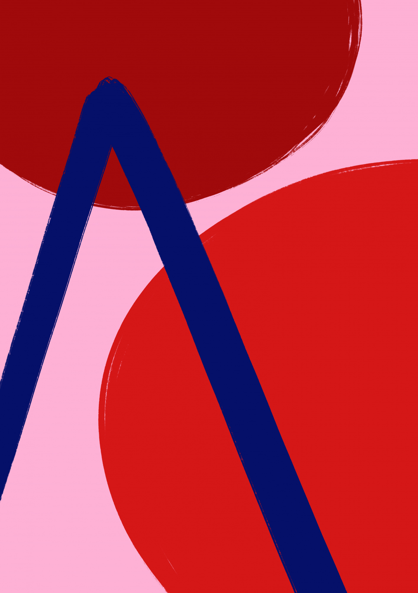 Crimson geometry in een stadslandschap