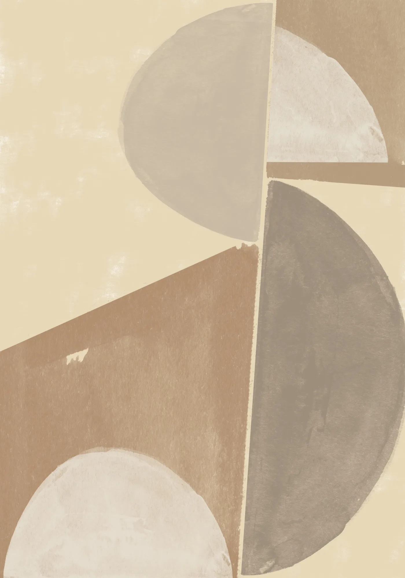 Geometrische harmonie in beige en bruin