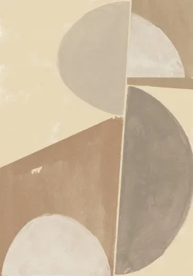 Geometrische harmonie in beige en bruin