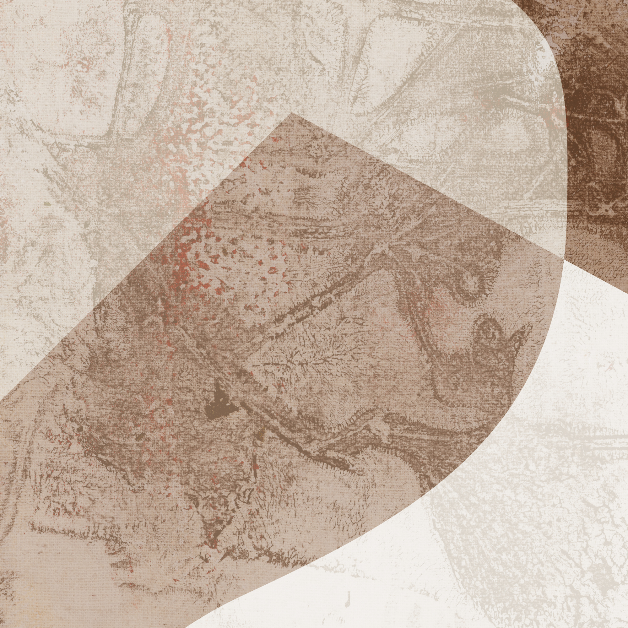 Abstracte vormen in zachte pasteltinten