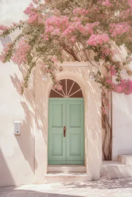 Pastel Doorway - Blooming Floral Entrance