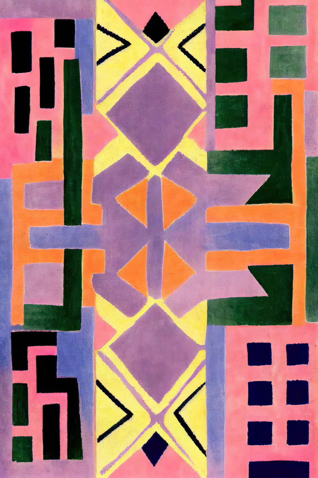 Kleurig geometrisch landschap van treechild