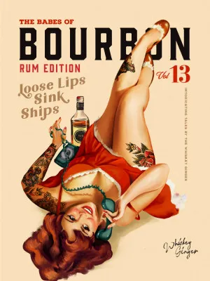 Babes of Bourbon Vol 13 Rum Drinking Pinup Girl Art