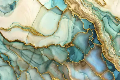Turquoise Marble Glam
