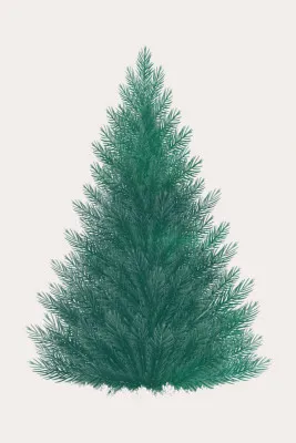 Verticale illustratie van winterse kerstbuitenlucht met dennenbomen en zacht gekleurde lucht