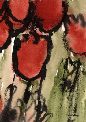 Tulpen in zachte aquareltonen