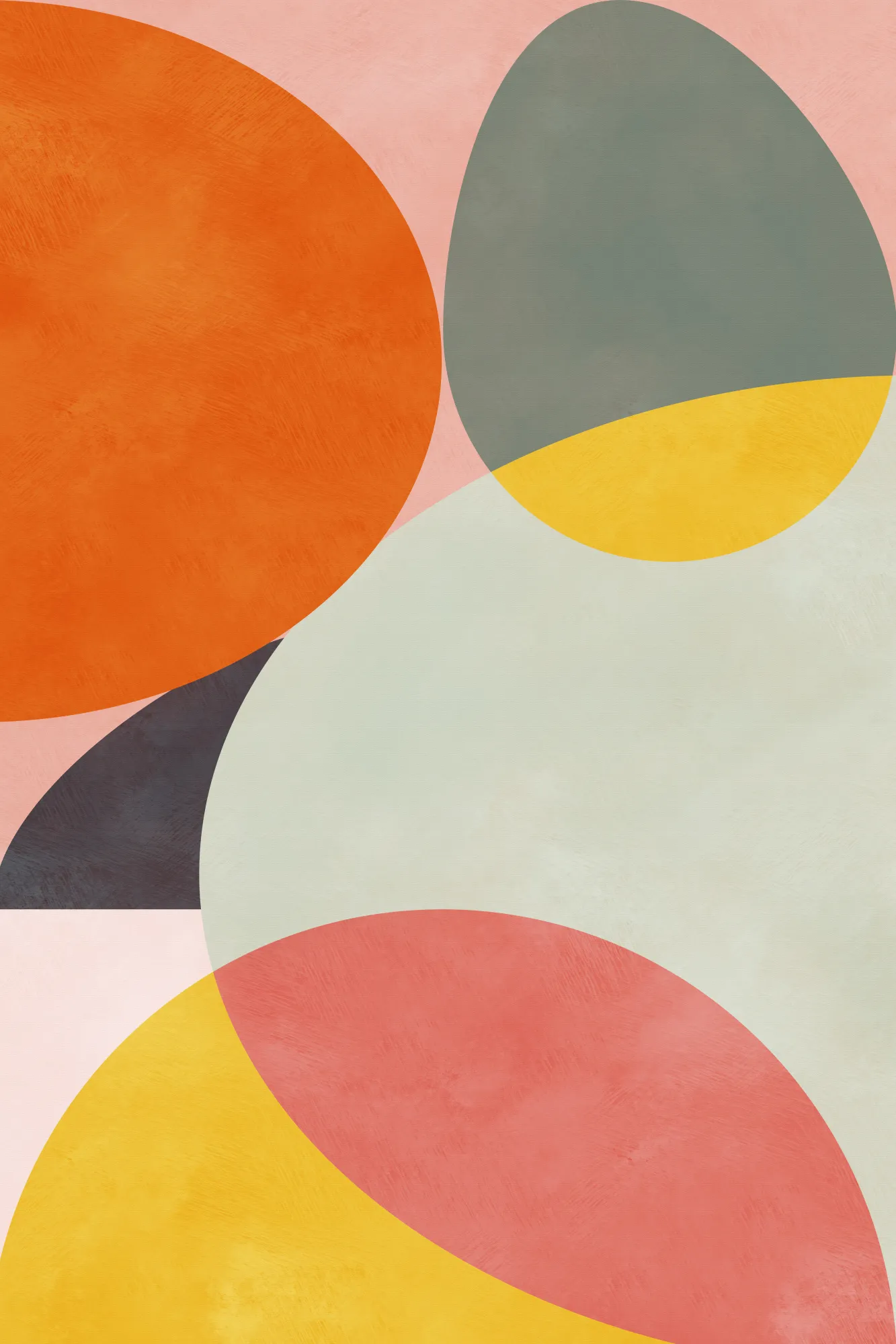 Vriendelijke kleuren in geometrisch landschap