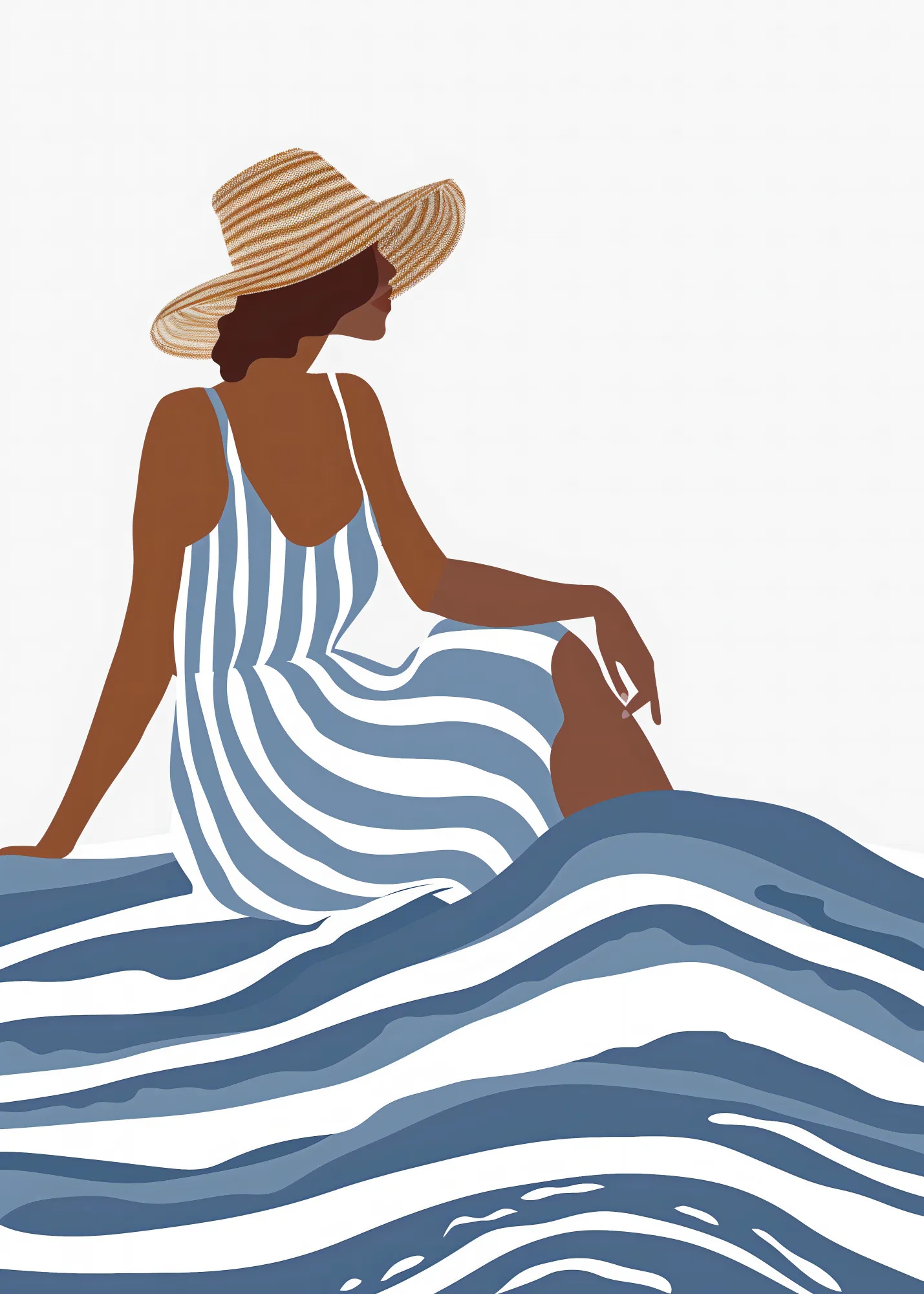 Meisje in de gestreepte jurk van andreas magnusson