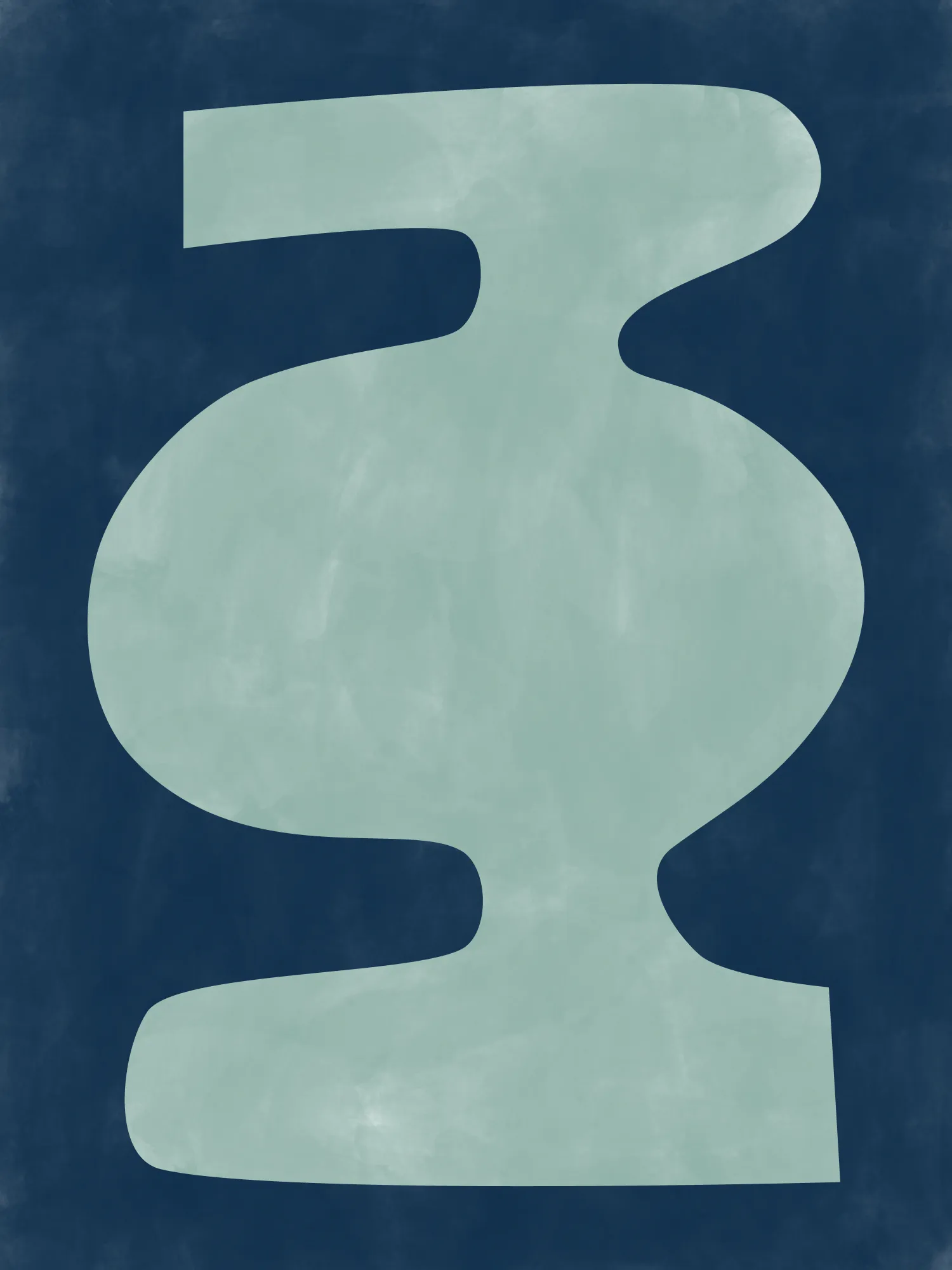 Abstracte vaassilhouet in gedempte tinten