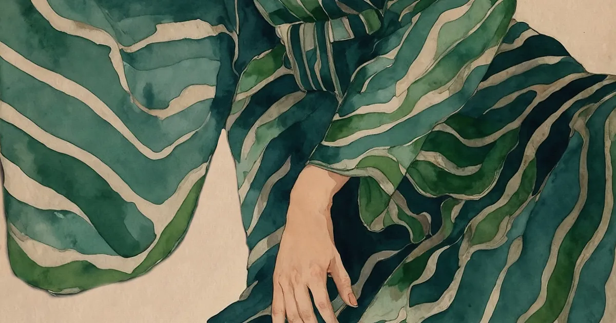 Green kimono flow door the miuus studio