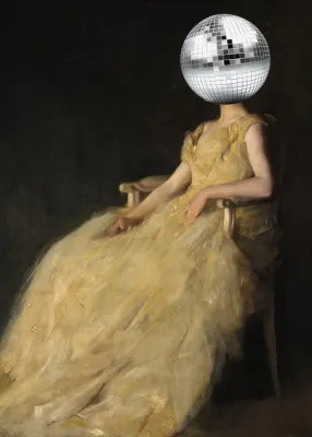 Disco Head Vintage Collage