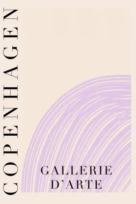 Verticaal georiënteerde illustratie van buitenruimte met tekst en grafisch ontwerp