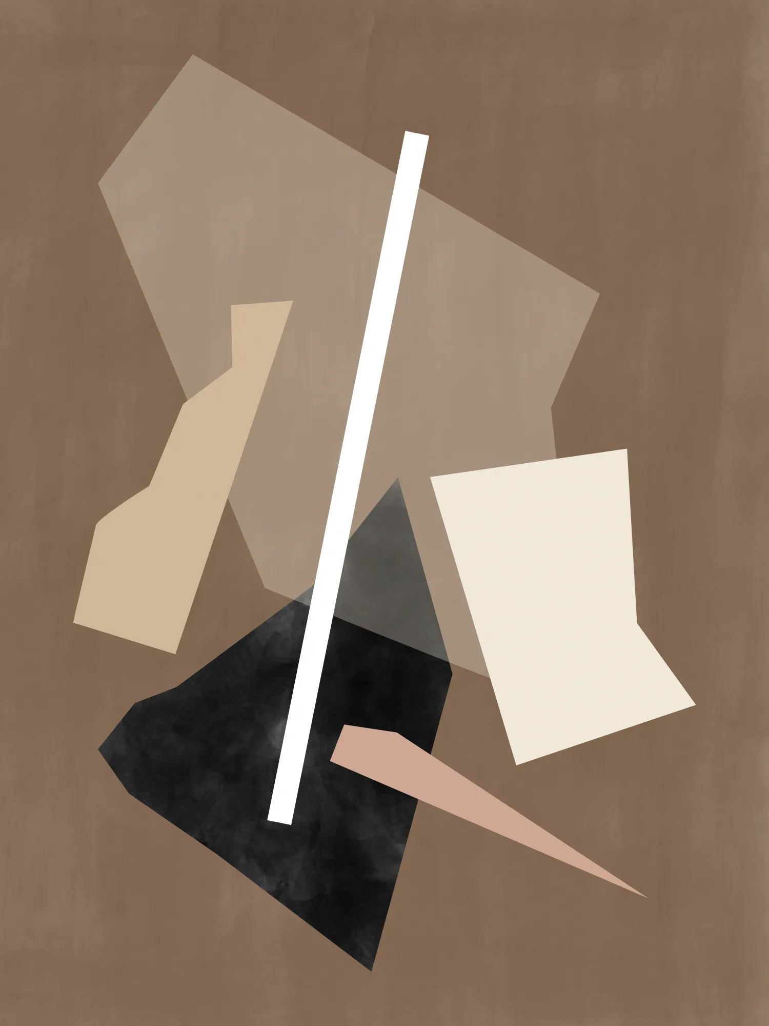 Abstracte geometrie in warme aardetinten