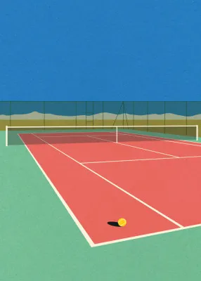 Tennis Court In the Desert