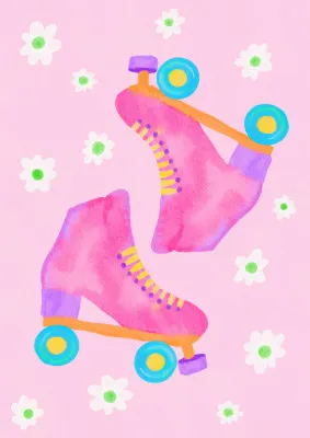 Roller Skates Pink