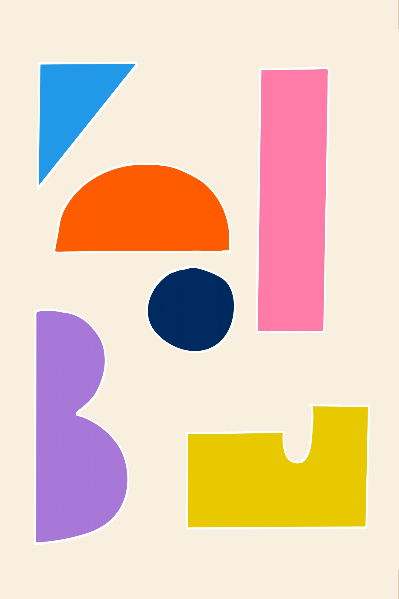 Colorful geometric shapes van studio memb