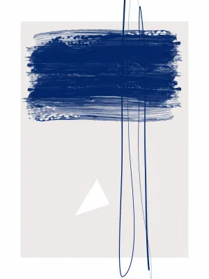 Bold Blue Brushstrokes