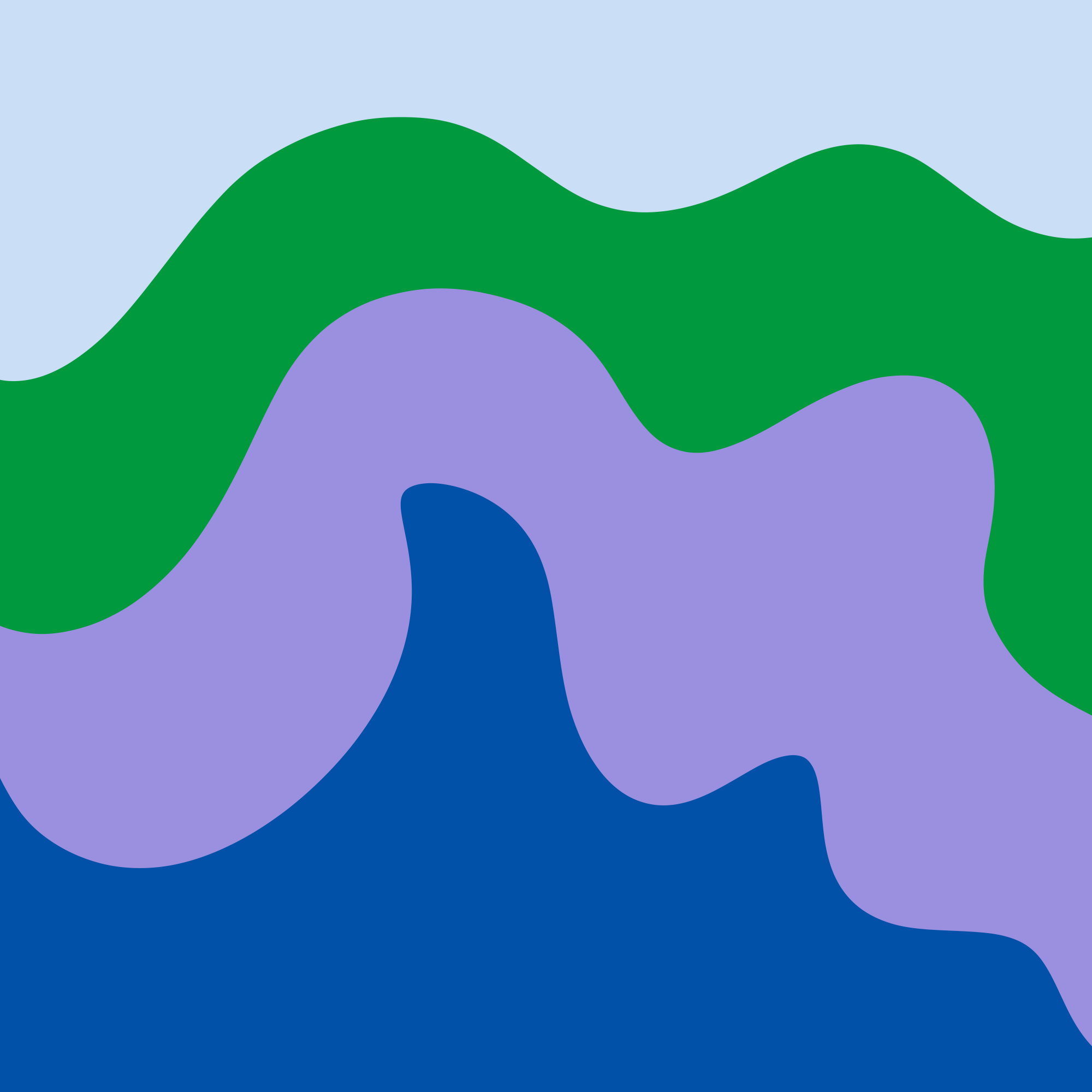 Modern kleurrijk landschap met golvende vormen