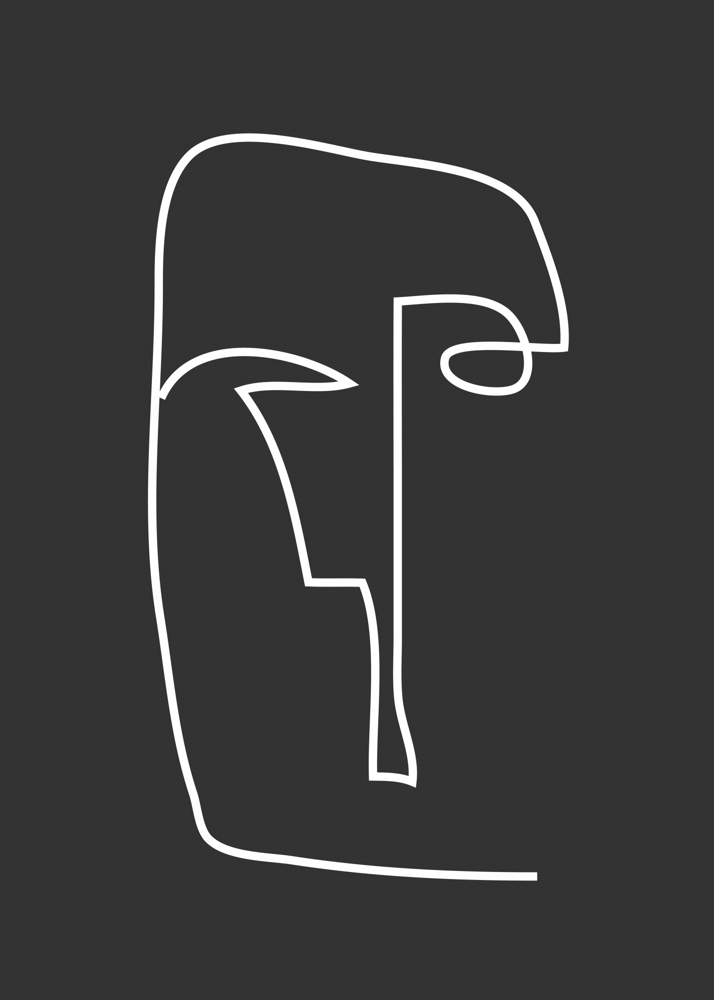 Abstract line art face van thingdesign