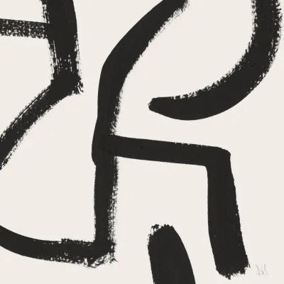 Abstracte monochrome illustratie met gebogen lijnen in zwart en wit, vierkant formaat