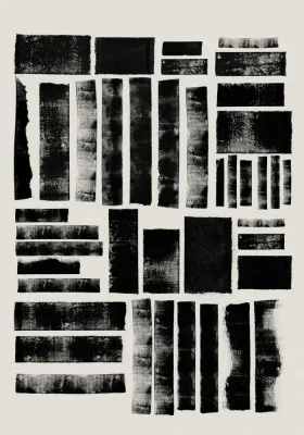 Monochrome blocks in verticale compositie