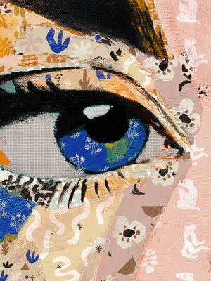 Verticale illustratie van een buitenlandschap met ochtendlicht en groene tinten, patternplayno06