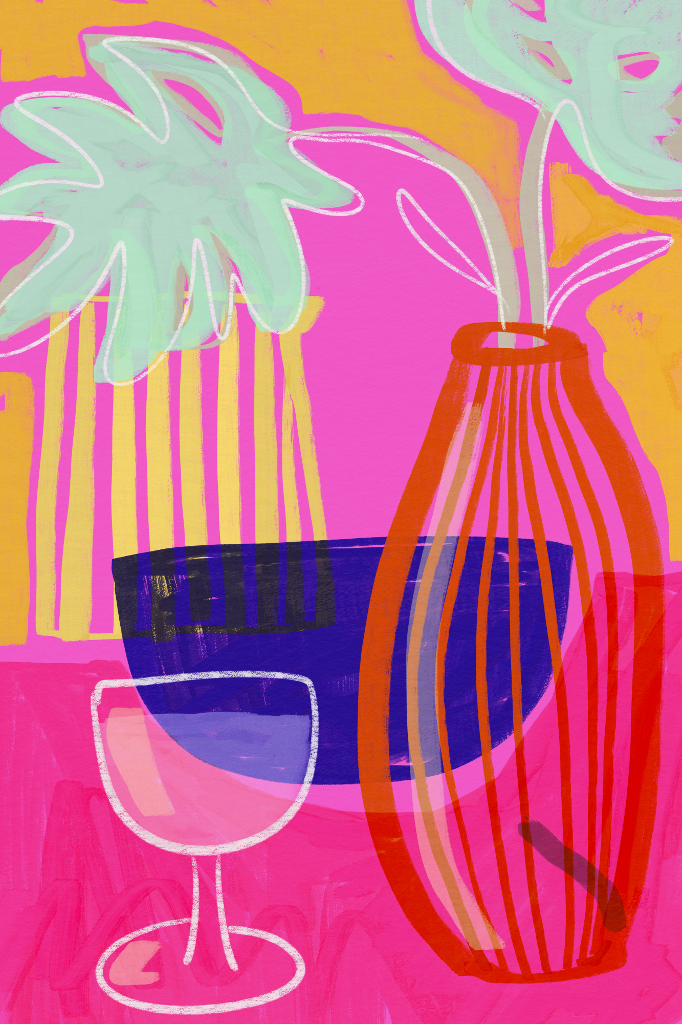 Vibrant still life in levendige kleuren