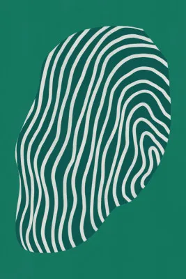 Lijntekening in groene ruimte van little dean