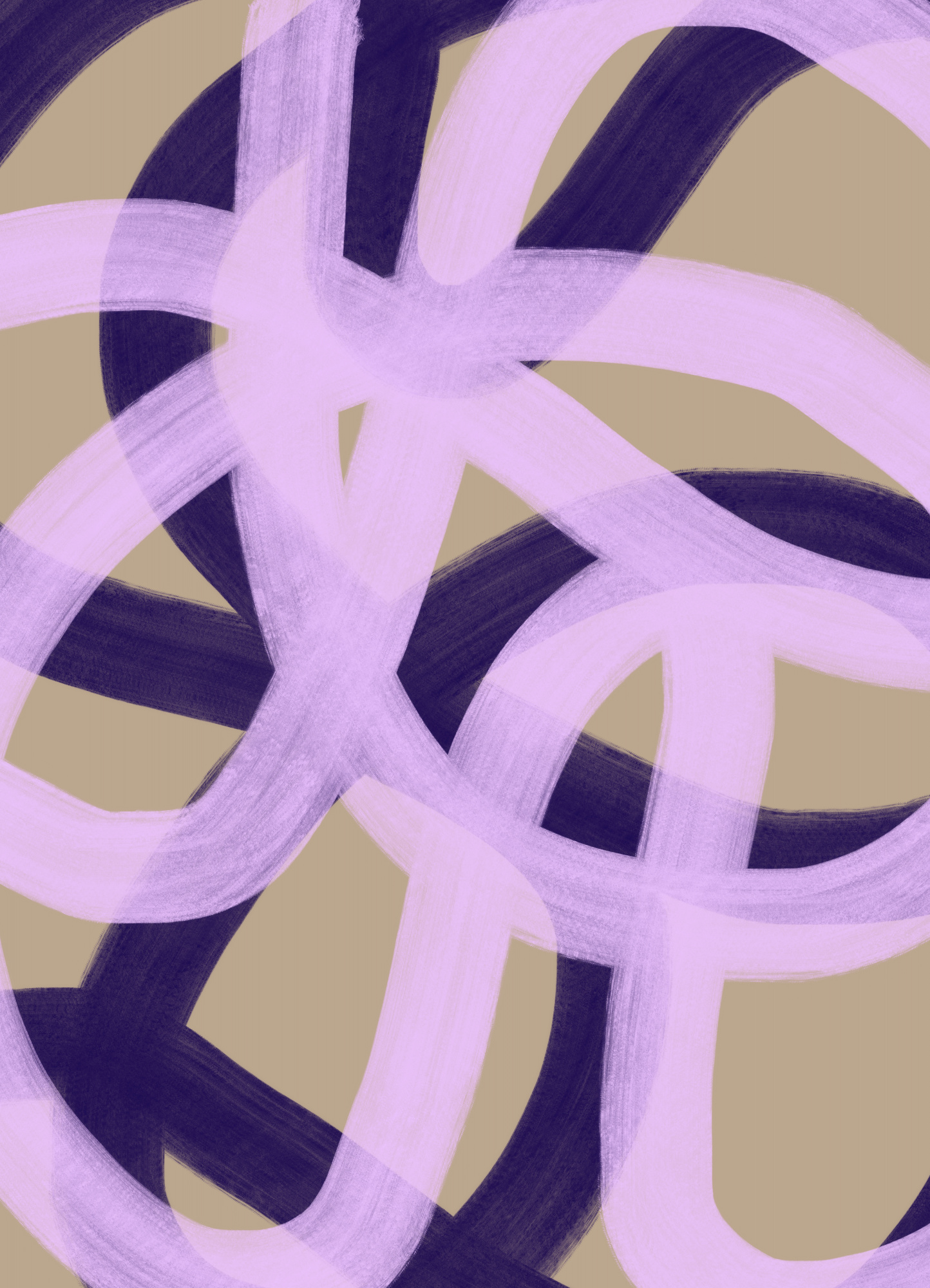 Intertwined purple and pink loops door studio memb