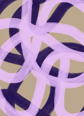 Intertwined purple and pink loops door studio memb