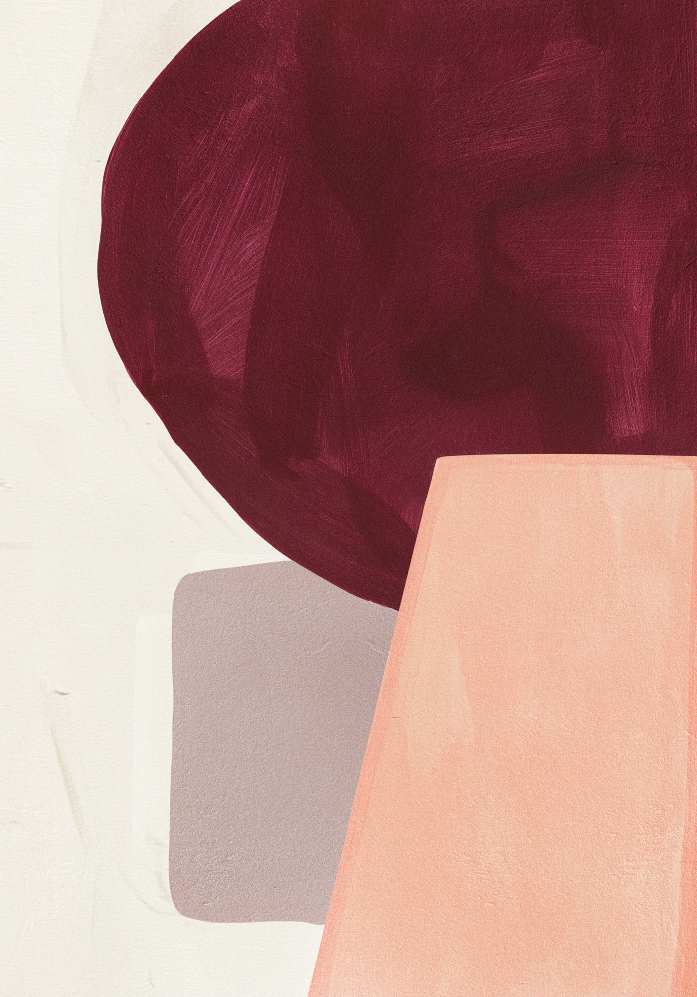 Speelse abstracte buiten scène in aardetinten